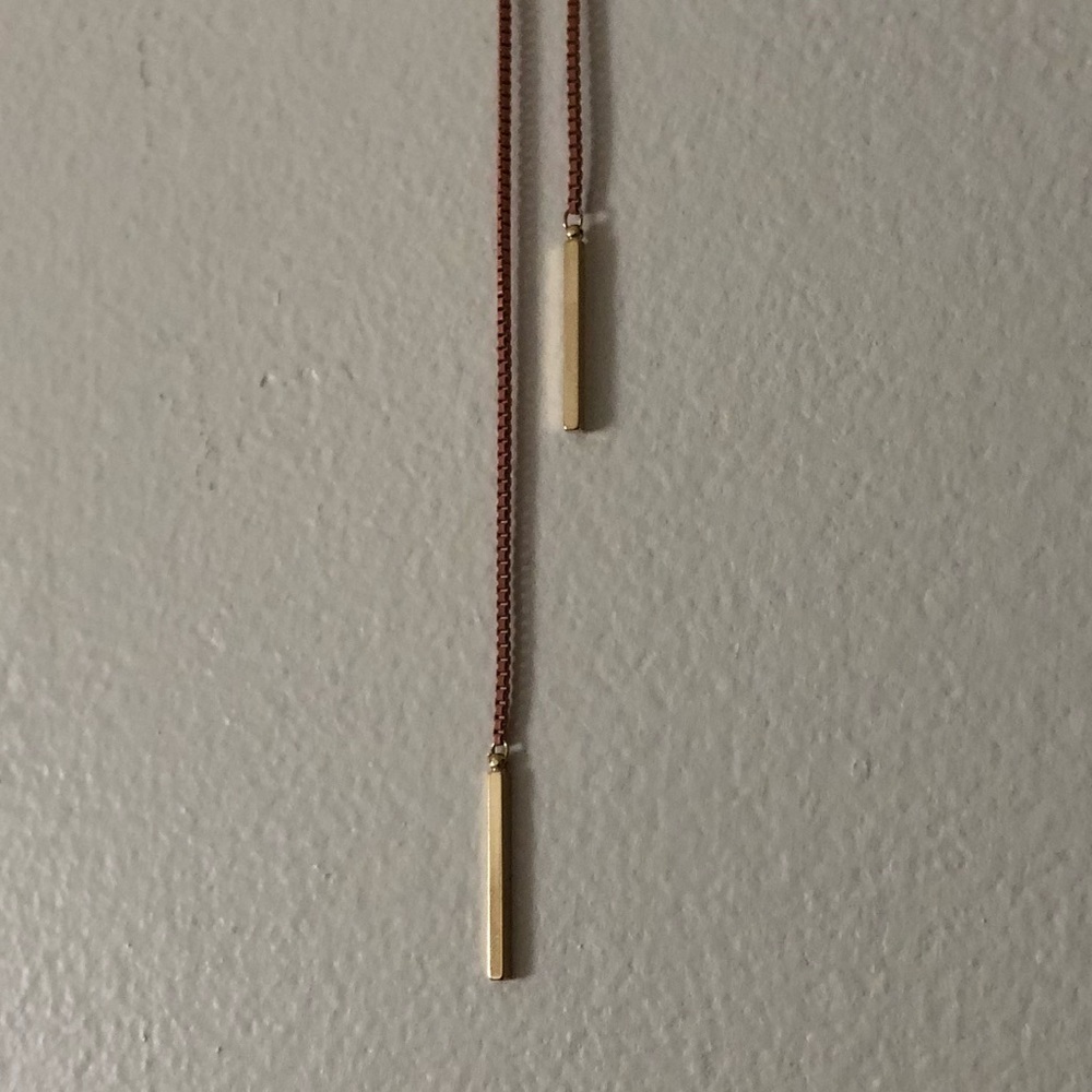 Rose gold metal choker